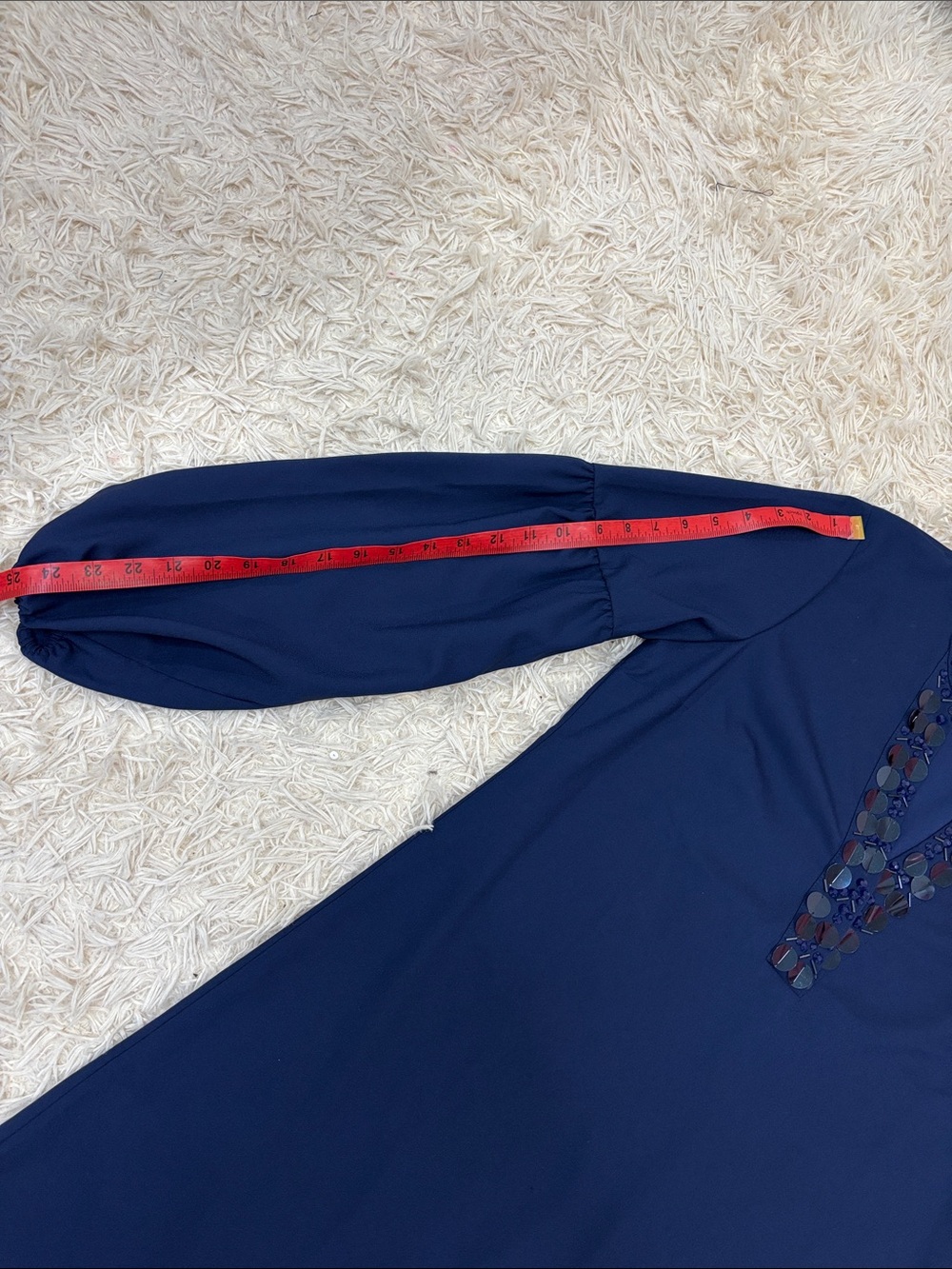 NWOT Lilly Pulitzer Navy Sequin V-Neck Long Sleeve Dress - Picture 7 of 10
